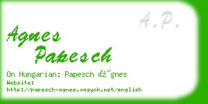 agnes papesch business card